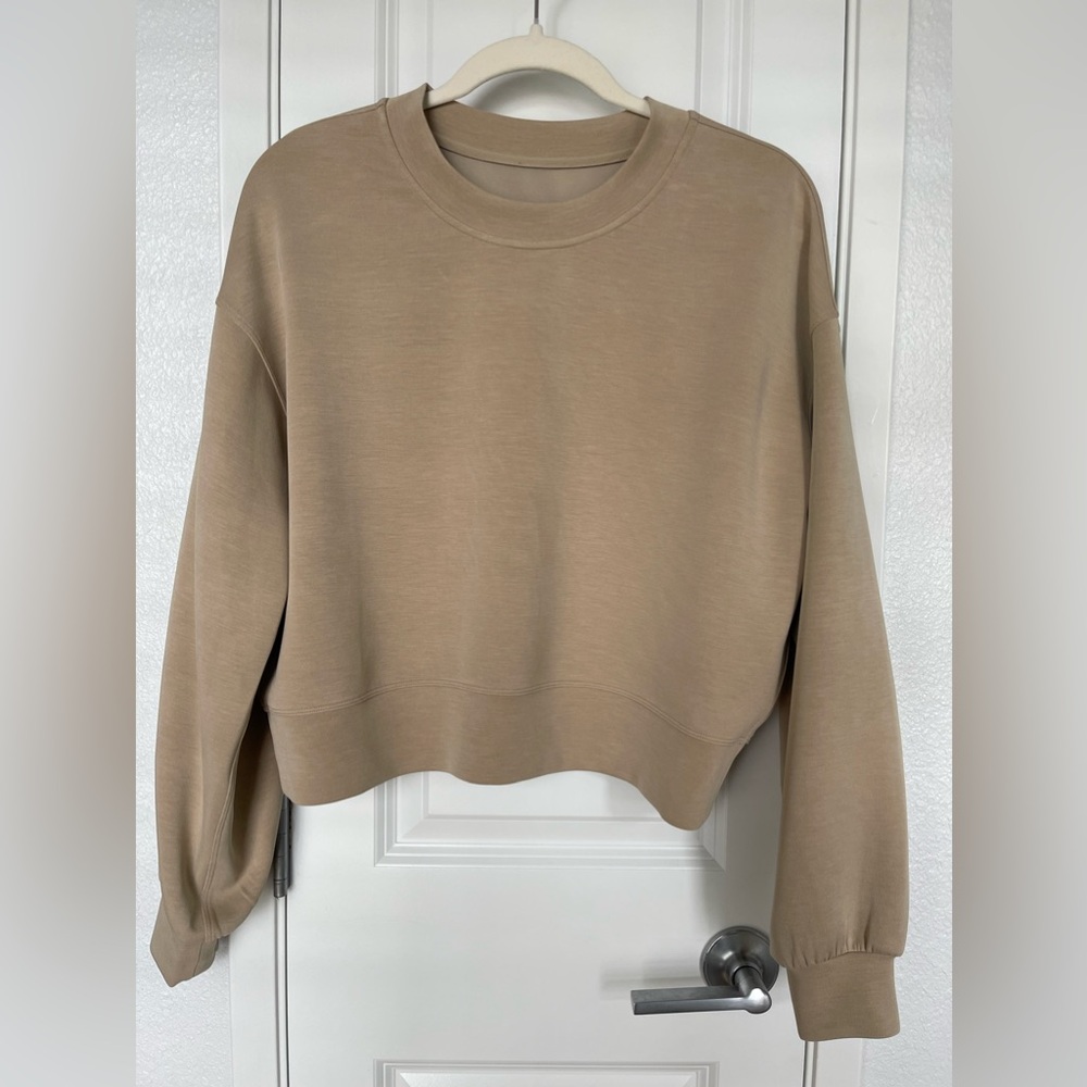 Lululemon Softstreme Perfectly Oversized Cropped Crew Size 4 in Trench